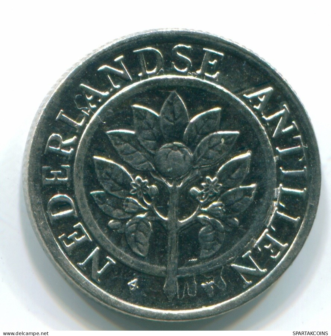 25 CENTS 1990 ANTILLES NÉERLANDAISES Nickel Colonial Pièce #S11275.F.A - Nederlandse Antillen