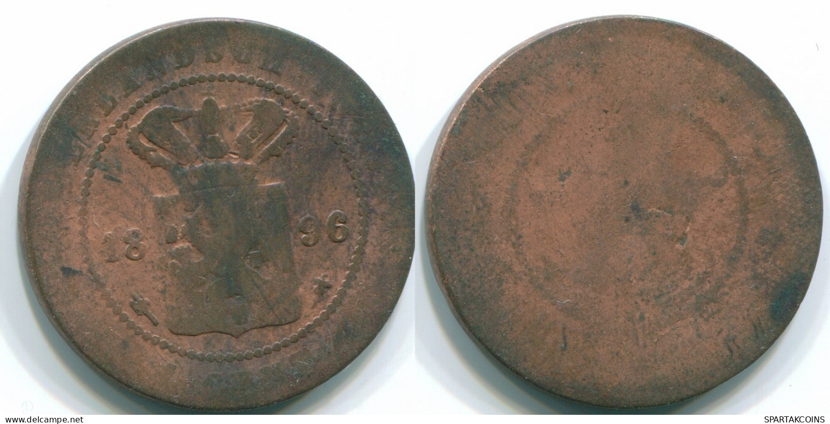 1 CENT 1896 INDIAS ORIENTALES DE LOS PAÍSES BAJOS INDONESIA Copper #S10060.E.A - Nederlands-Indië