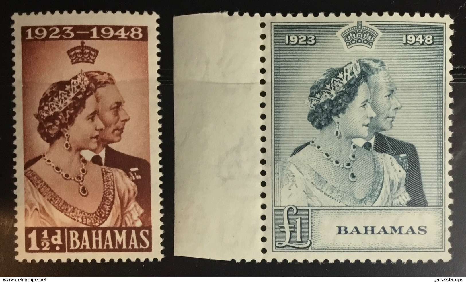 Bahamas 1948 Silver Wedding MNH - 1859-1963 Colonia Britannica