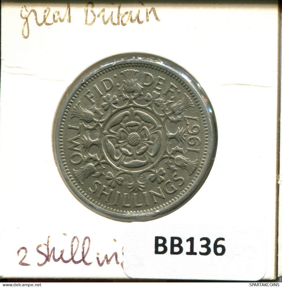 2 SHILLINGS 1967 UK GBAN BRETAÑA GREAT BRITAIN Moneda #BB136.E.A - J. 1 Florin / 2 Shillings