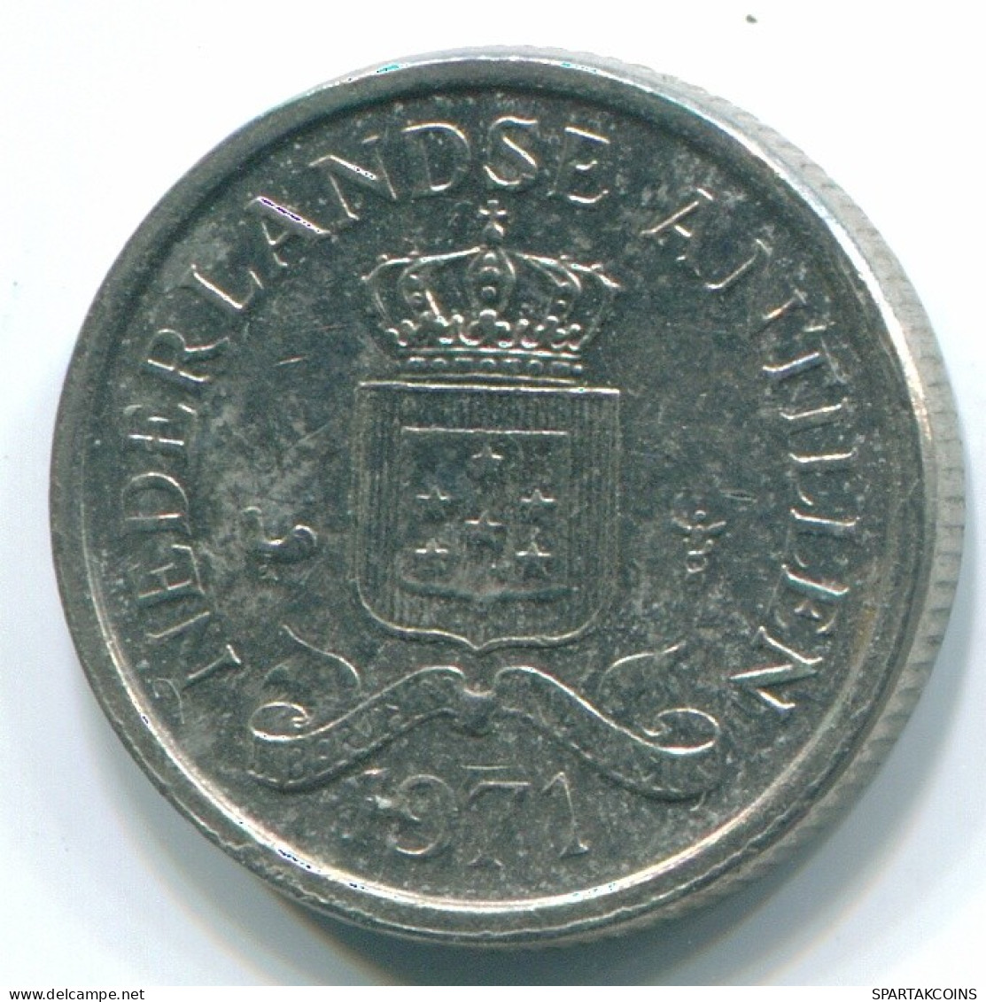 10 CENTS 1971 NETHERLANDS ANTILLES Nickel Colonial Coin #S13472.U.A - Netherlands Antilles