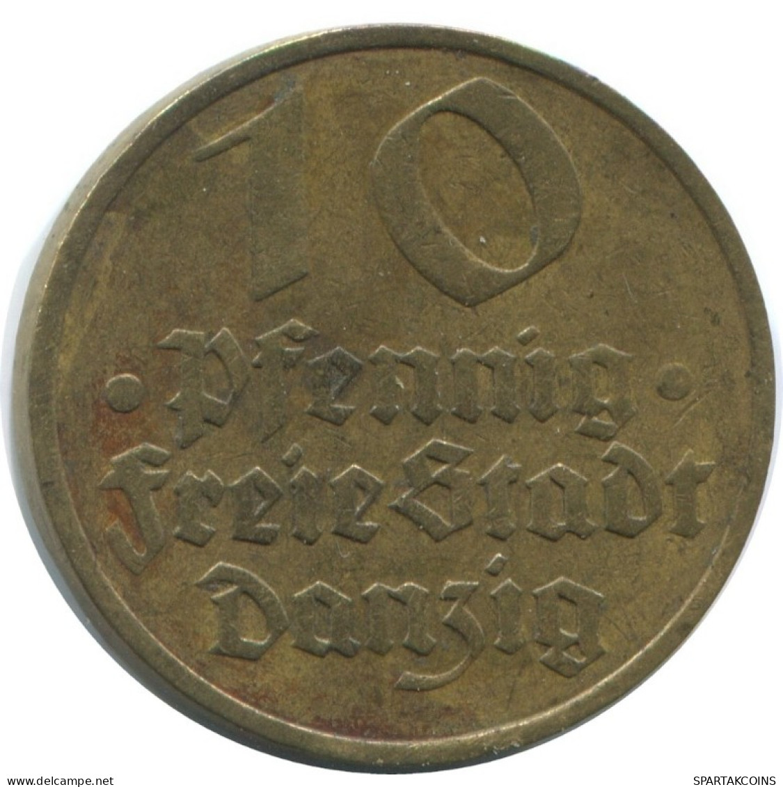 DANZIG 10 PFENNIG 1932 Dt. Reich Germany #AD636.9.U.A - 10 Rentenpfennig & 10 Reichspfennig