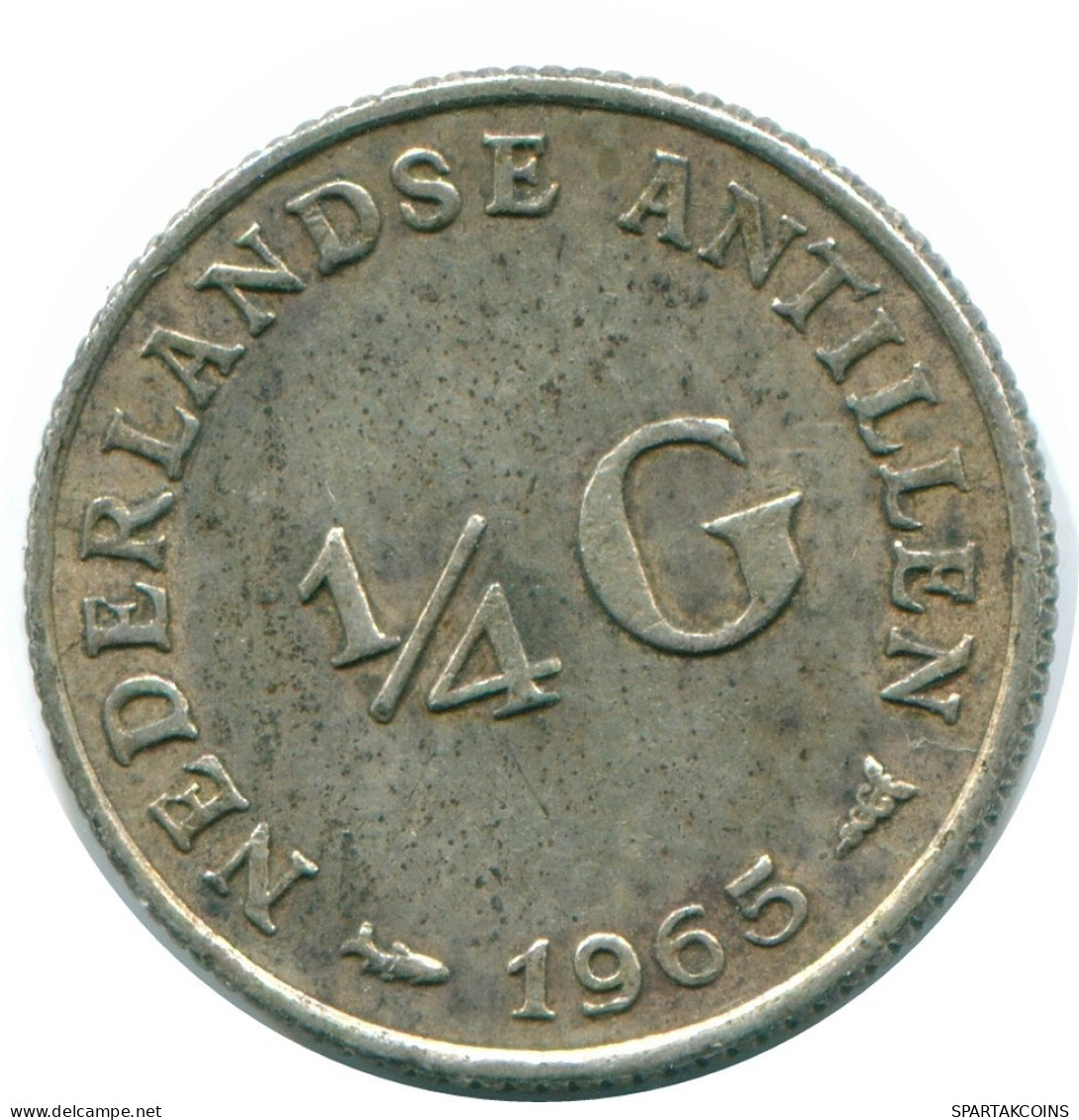 1/4 GULDEN 1965 NETHERLANDS ANTILLES SILVER Colonial Coin #NL11351.4.U.A - Nederlandse Antillen
