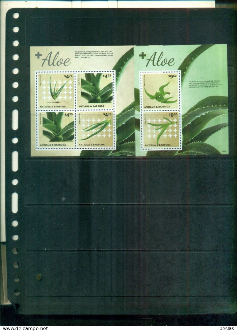 ANTIGUA  ALOE 4 VAL+ BF NEUFS A PARTIR DE 6,50 EUROS - Antigua Et Barbuda (1981-...)