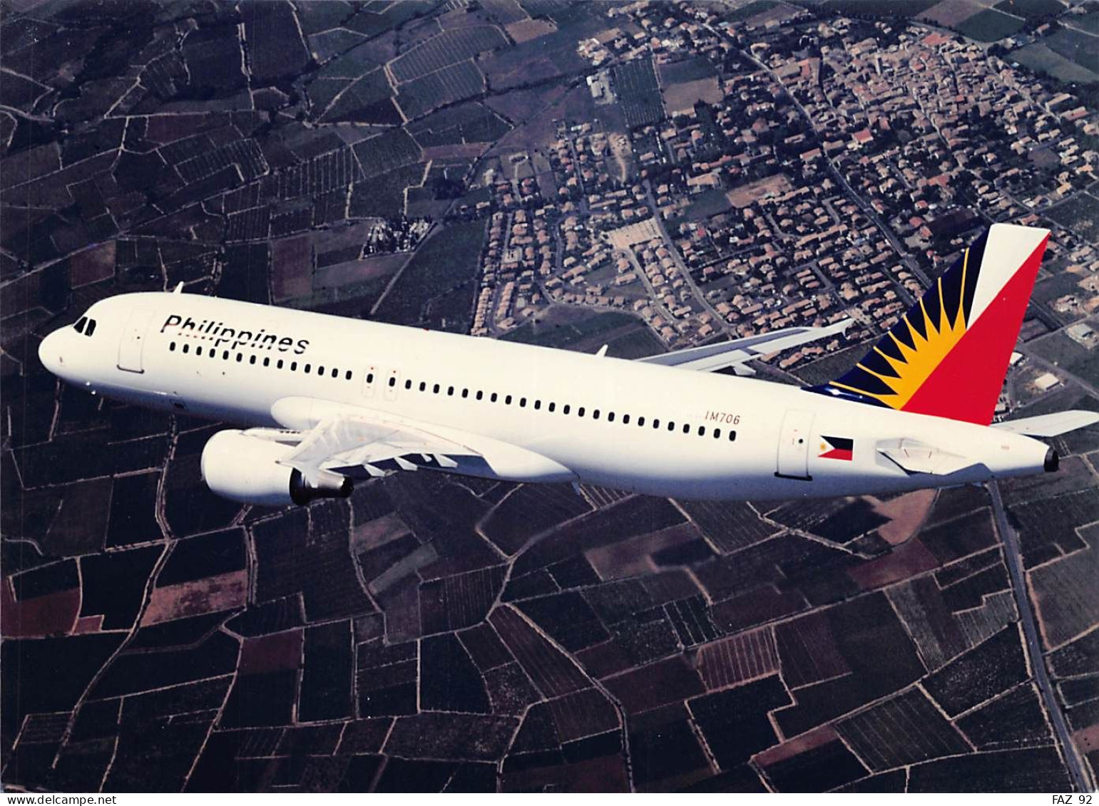 Airbus A320 In Philippine Airlines Colours - +/- 180 X 130 Mm. - Photo Presse Originale - Aviazione