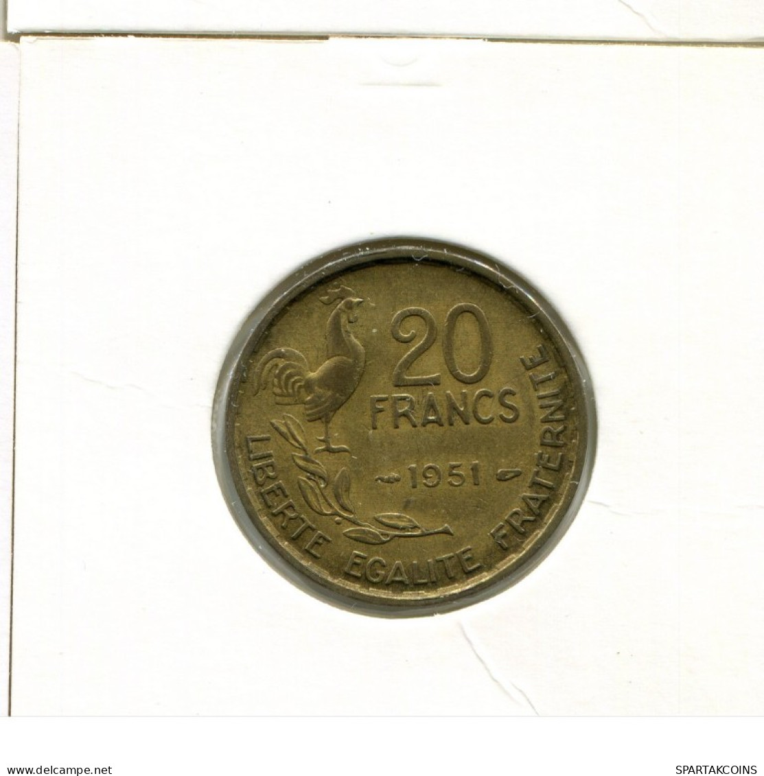 20 FRANCS 1951 FRANCIA FRANCE Moneda #AK885.E.A - 20 Francs