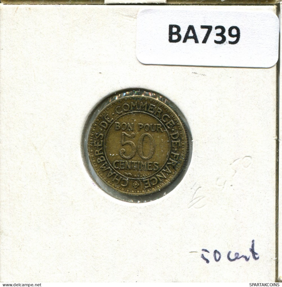 50 CENTIMES 1921 FRANCE French Coin #BA739.U.A - 50 Centimes