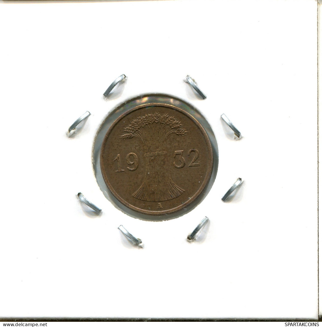 1 RENTENPFENNIG 1932 A ALEMANIA Moneda GERMANY #DA460.2.E.A - 1 Rentenpfennig & 1 Reichspfennig