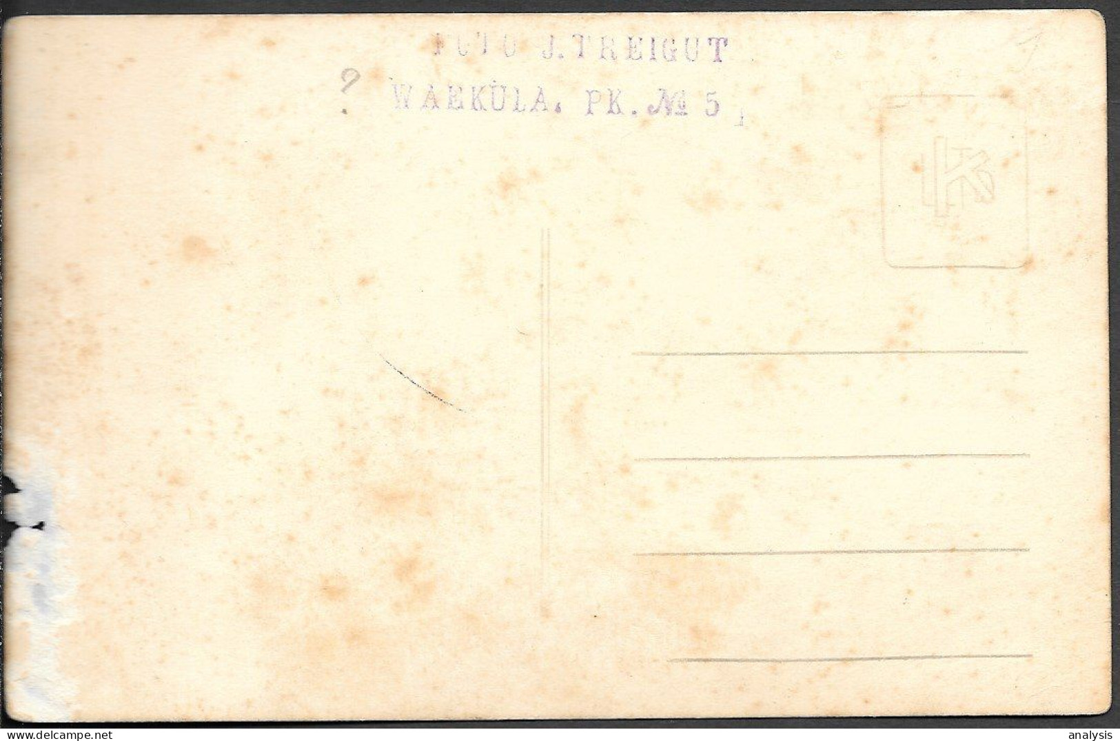 Estonia Vaeküla Postal Agency Telephone Call Point Old Real Photo PC Pre 1940. By J.Treigut - Estonia