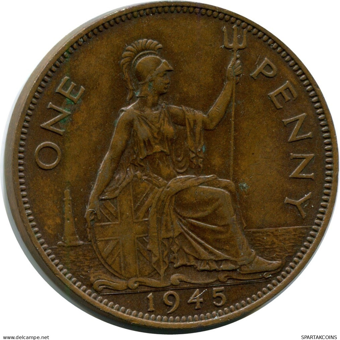 PENNY 1945 UK GRANDE-BRETAGNE GREAT BRITAIN Pièce #BB026.F.A - D. 1 Penny