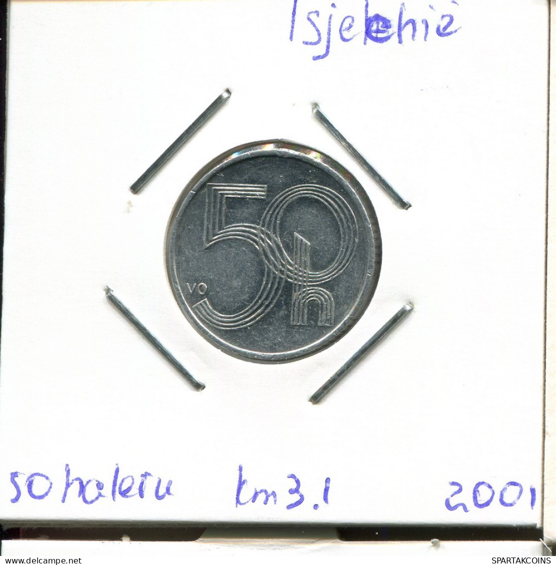50 HELLER 2001 REPÚBLICA CHECA CZECH REPUBLIC Moneda #AP732.2.E.A - Tschechische Rep.