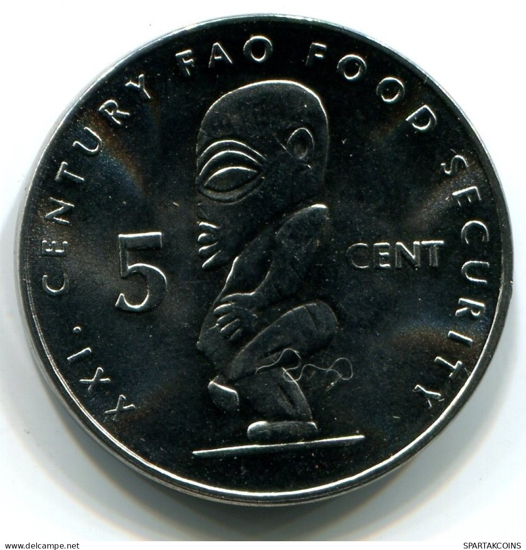 5 CENTS 2000 ISLAS COOK COOK ISLANDS UNC Statue Of Tangaroa Moneda #W11035.E.A - Islas Cook