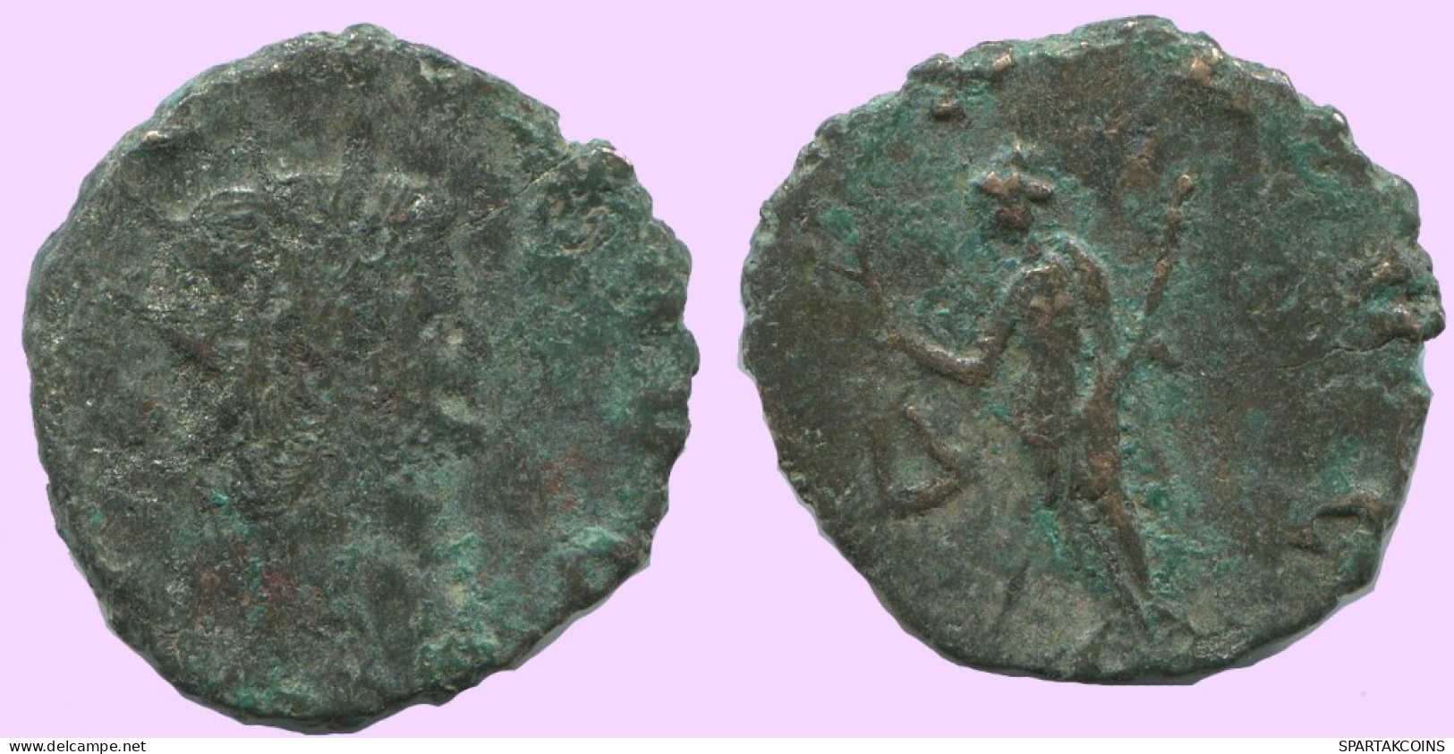 LATE ROMAN IMPERIO Follis Antiguo Auténtico Roman Moneda 2.1g/17mm #ANT2039.7.E.A - The End Of Empire (363 AD To 476 AD)