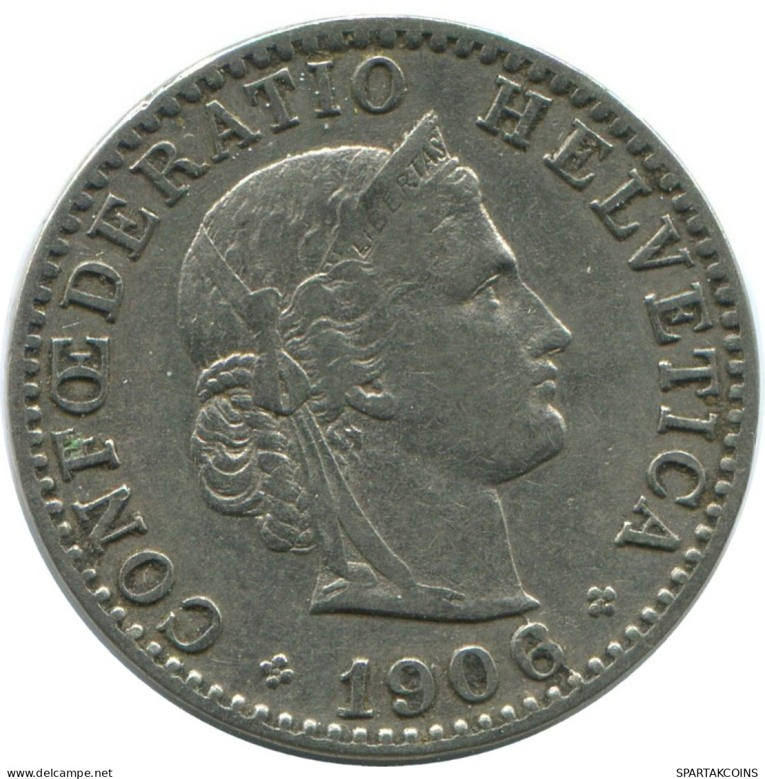 20 RAPPEN 1906 B SUIZA SWITZERLAND Moneda HELVETIA #AD965.2.E.A - Otros & Sin Clasificación