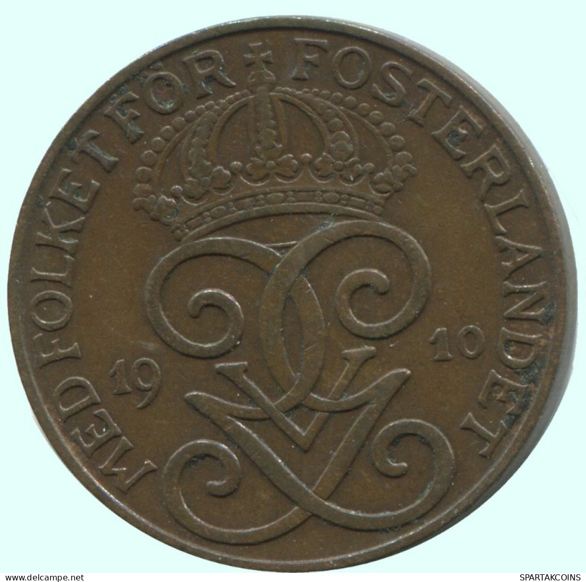 2 ORE 1910 SCHWEDEN SWEDEN Münze #AC799.2.D.A - Svezia