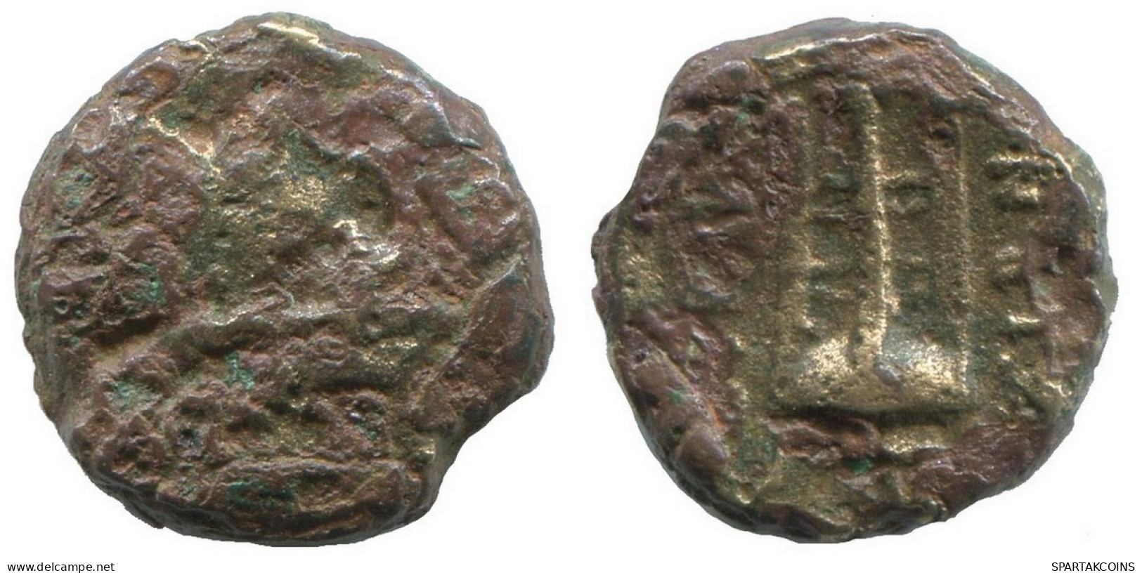 TRIPOD Authentique Original GREC ANCIEN Pièce 1.5g/12mm #NNN1192.9.F.A - Griechische Münzen