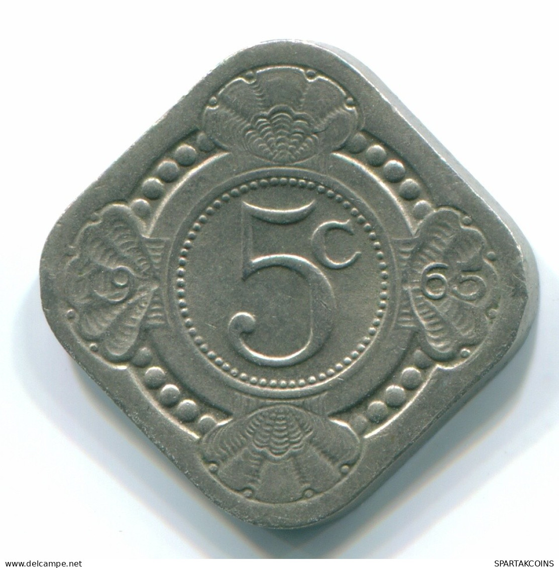 5 CENTS 1965 NETHERLANDS ANTILLES Nickel Colonial Coin #S12447.U.A - Niederländische Antillen