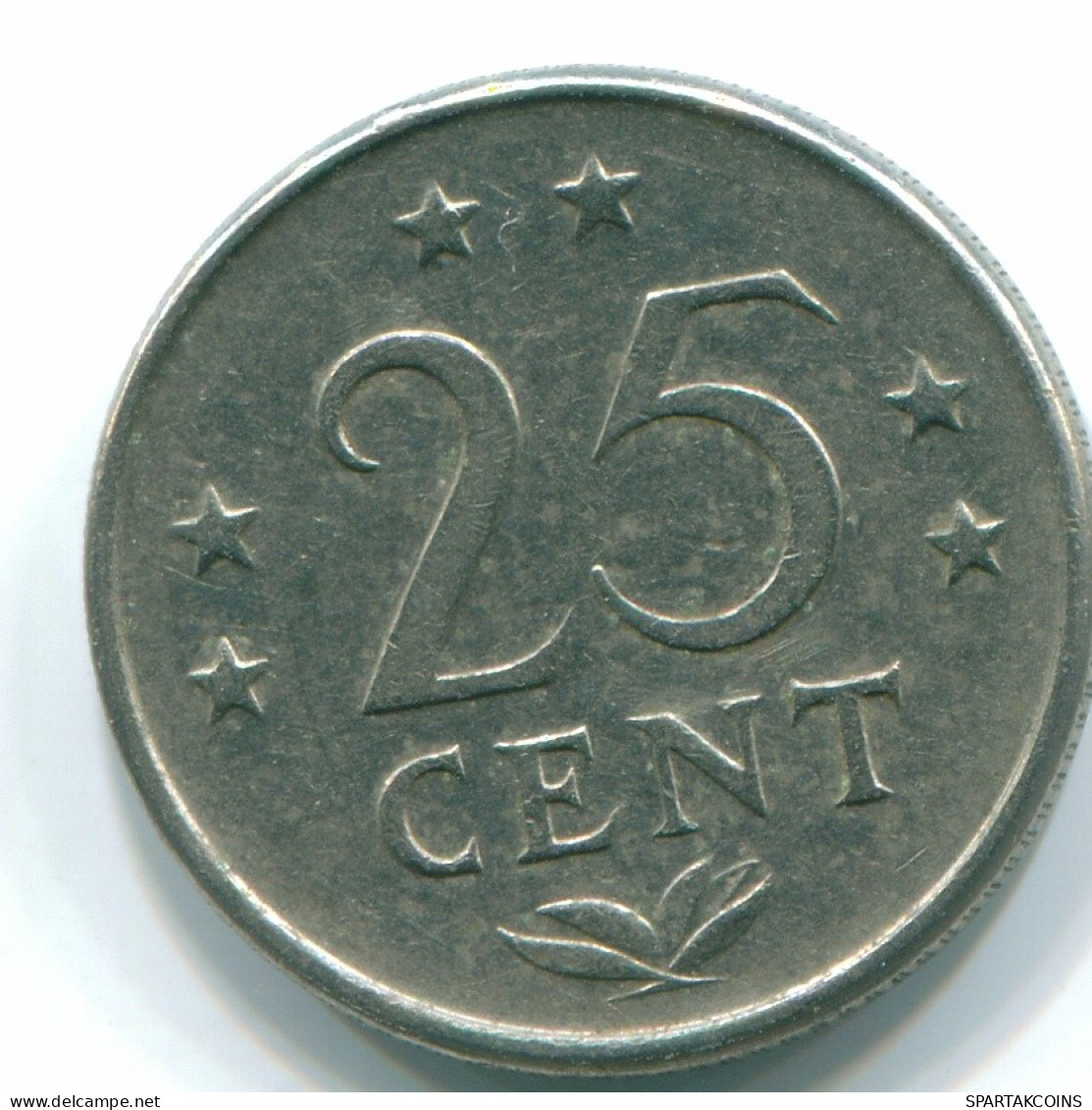 25 CENTS 1971 ANTILLAS NEERLANDESAS Nickel Colonial Moneda #S11594.E.A - Netherlands Antilles