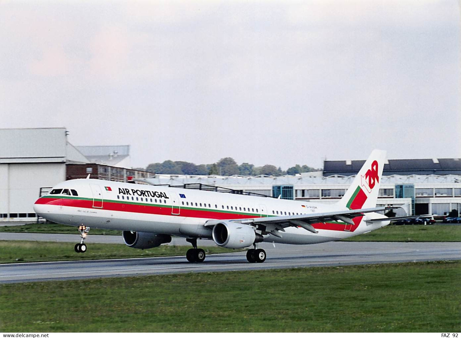 Airbus A321 In Air Portugal Colours - +/- 180 X 130 Mm. - Photo Presse Originale - Aviazione