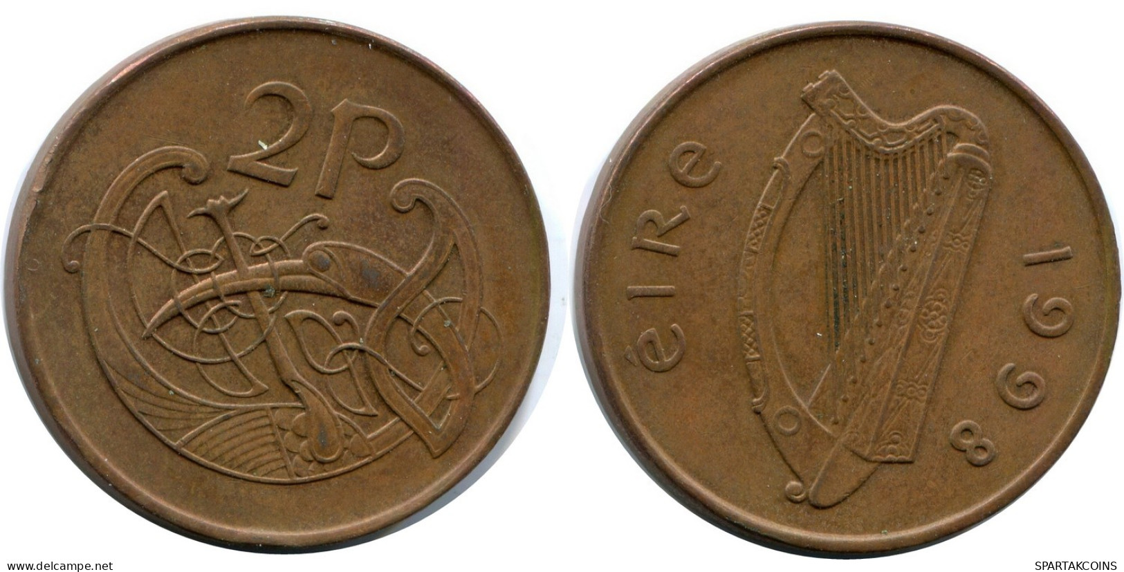 2 PENCE 1998 IRELAND Coin #AY678.U.A - Ireland