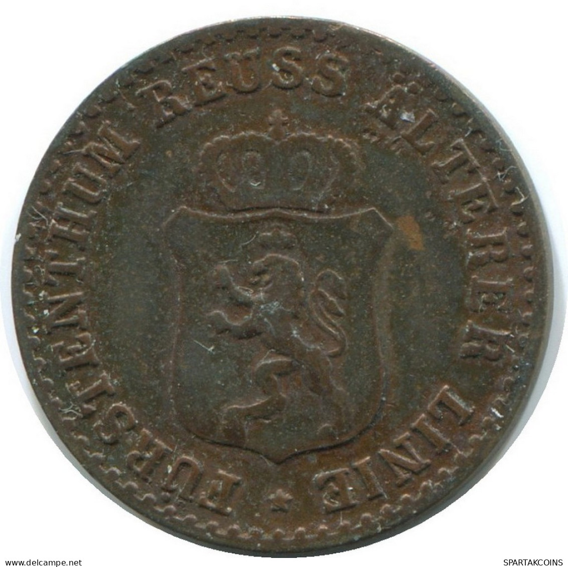 REUSS-SCHLEIZ 1 PFENNIG 1864 A Berlin Mint German States #DE10611.16.E.A - Altri & Non Classificati