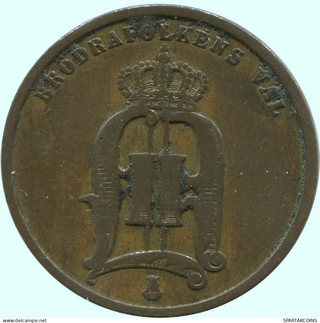 2 ORE 1877 SWEDEN Coin #AC910.2.U.A - Suecia