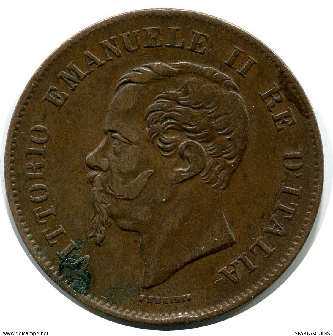 5 CENTESIMI 1862 N ITALIEN ITALY Münze Vittorio Emanuele II #AZ861.D.A - 1861-1878 : Vittoro Emanuele II