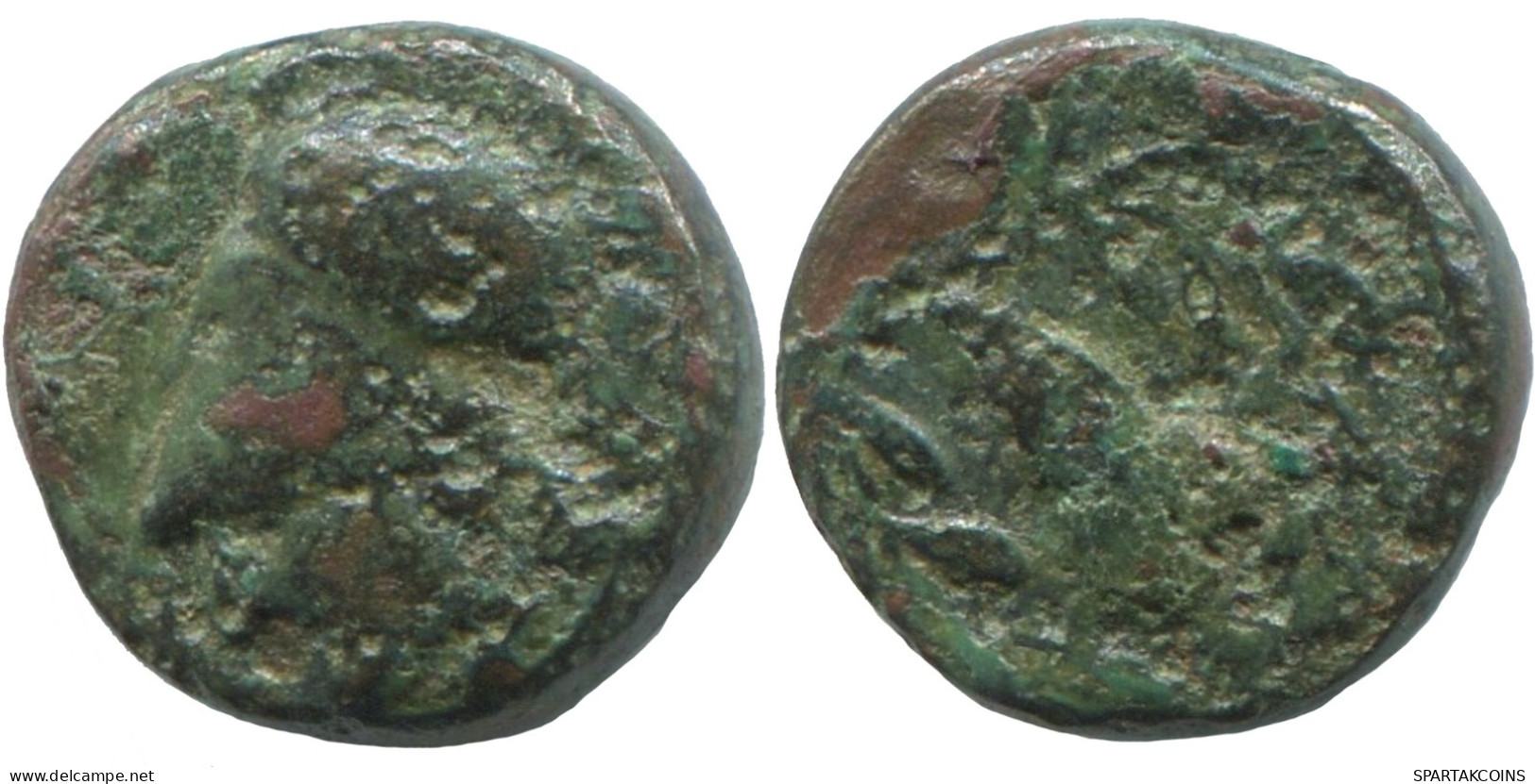 WREATH Antike Authentische Original GRIECHISCHE Münze 1.4g/10mm #SAV1372.11.D.A - Griechische Münzen