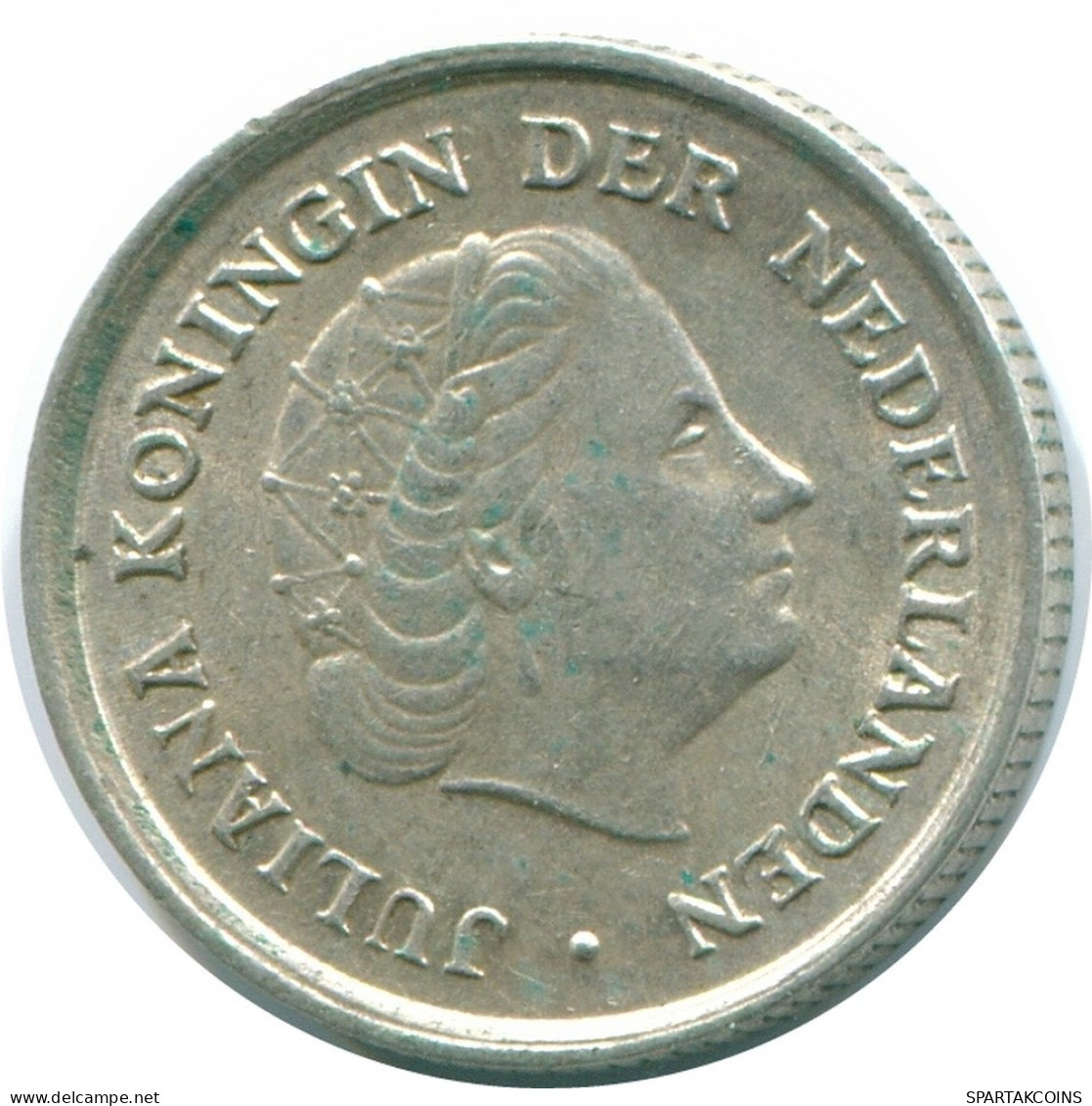 1/10 GULDEN 1966 ANTILLAS NEERLANDESAS PLATA Colonial Moneda #NL12688.3.E.A - Antilles Néerlandaises