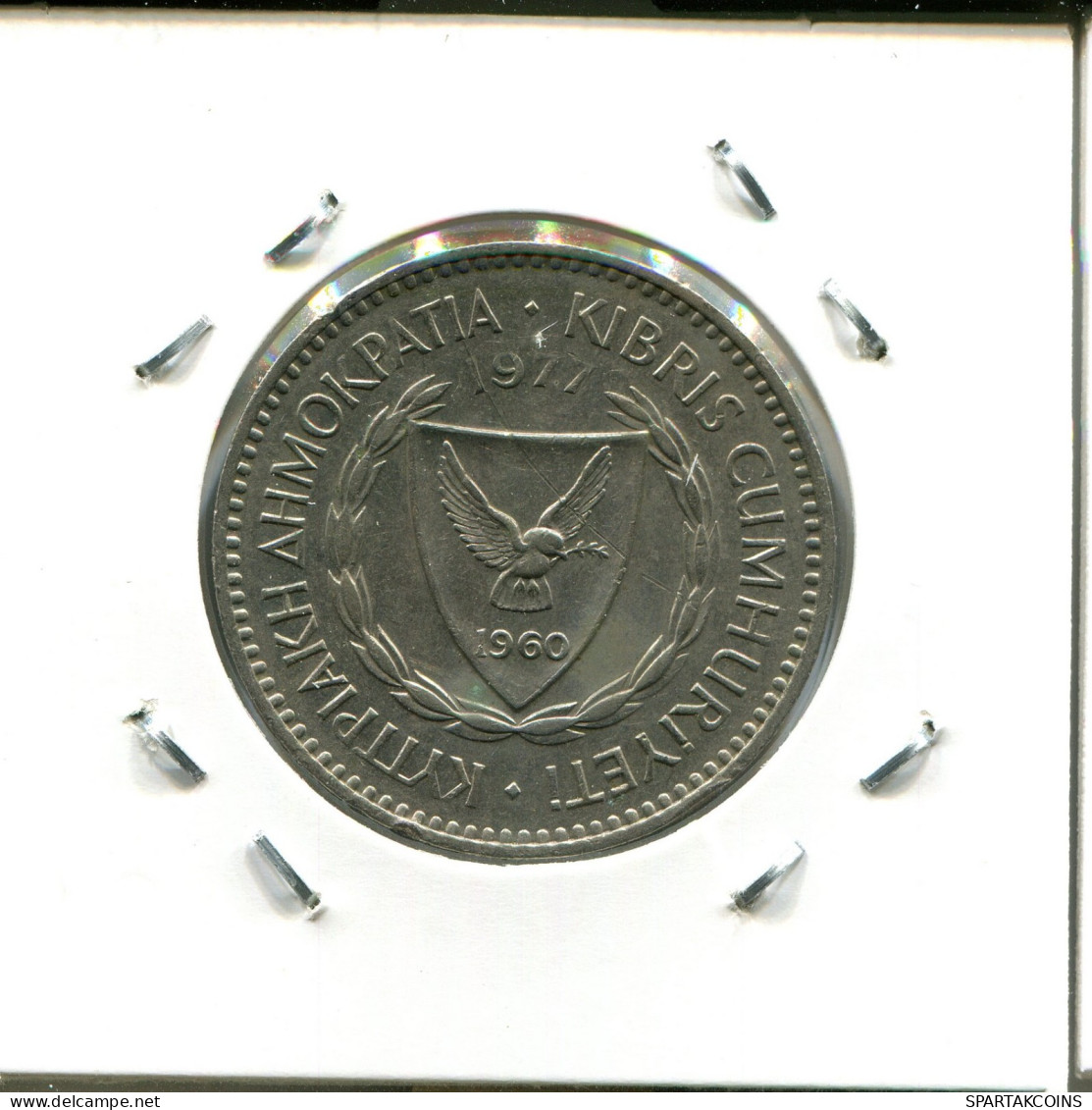 100 CENTS 1977 ZYPERN CYPRUS Münze #AW321.D.A - Chypre