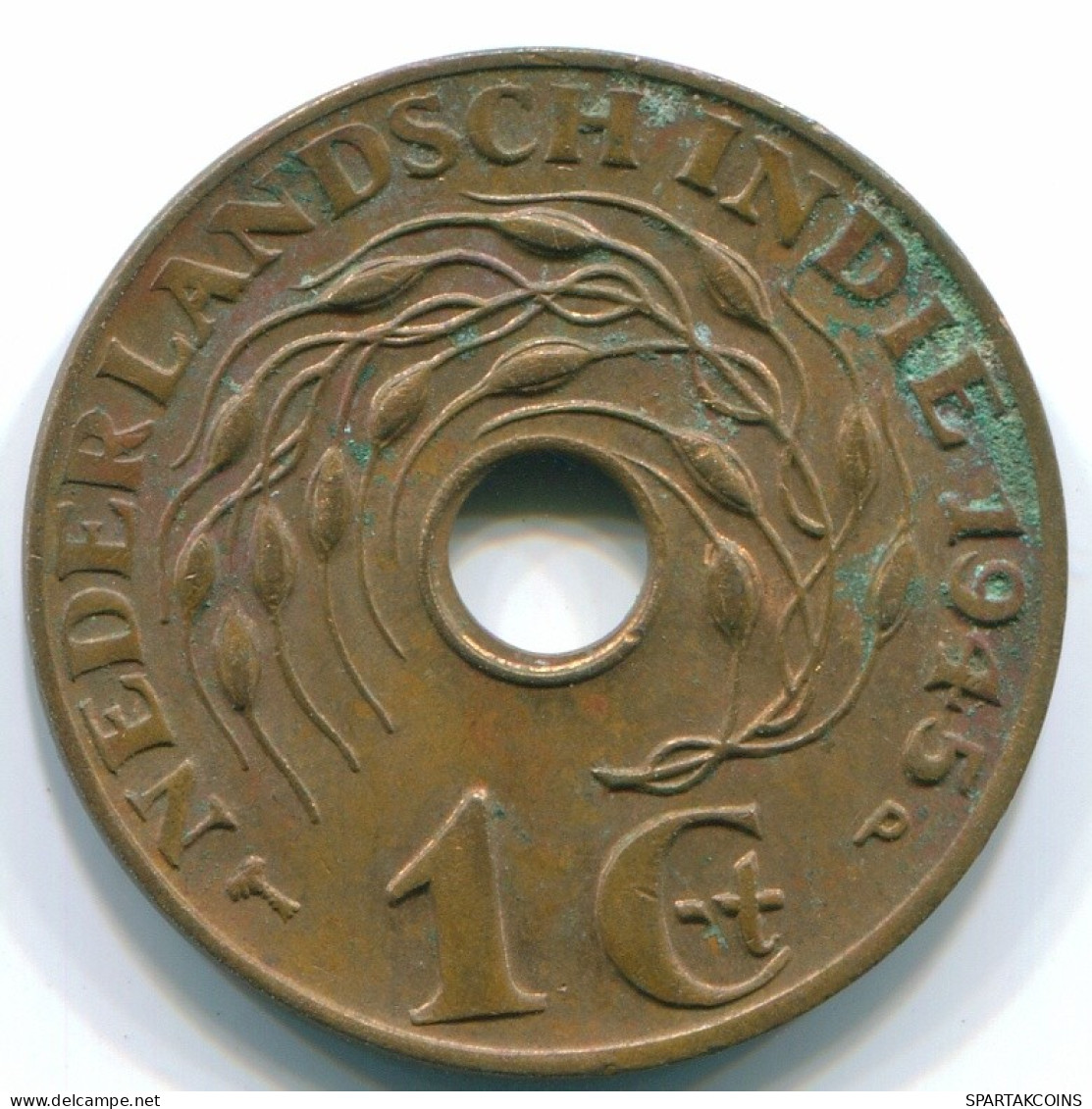 1 CENT 1945 P NIEDERLANDE OSTINDIEN INDONESISCH Koloniale Münze #S10327.D.A - Indes Néerlandaises