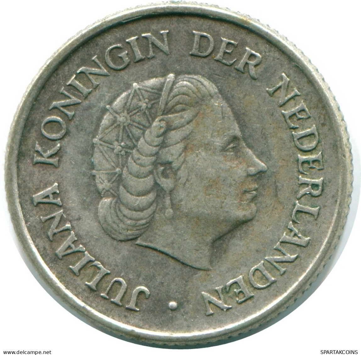 1/4 GULDEN 1970 NIEDERLÄNDISCHE ANTILLEN SILBER Koloniale Münze #NL11709.4.D.A - Antilles Néerlandaises