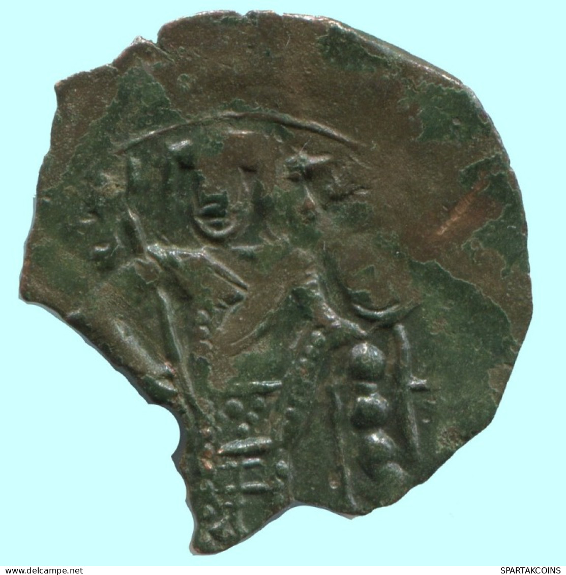 Authentic Original Ancient BYZANTINE EMPIRE Trachy Coin 2.5g/25mm #AG604.4.U.A - Bizantine