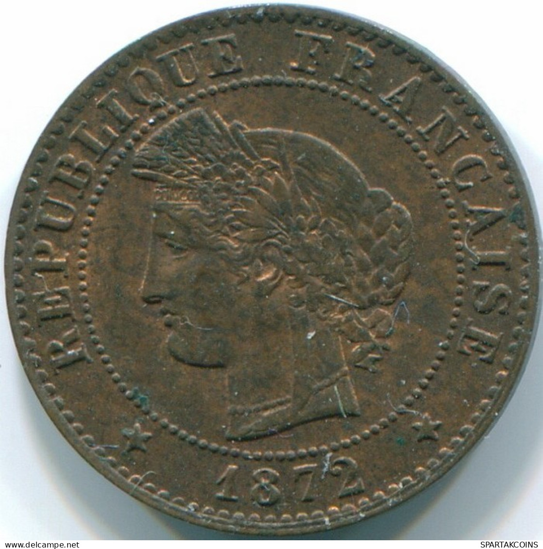 1 CENTIME 1872 A FRANCE Pièce CERES XF+ #FR1208.24.F.A - 1 Centime