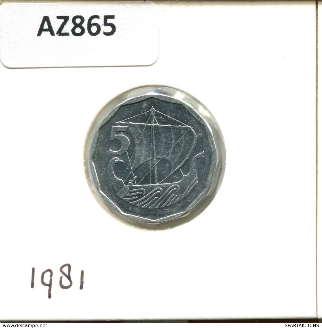 5 MILS 1981 ZYPERN CYPRUS Münze #AZ865.D.A - Cipro