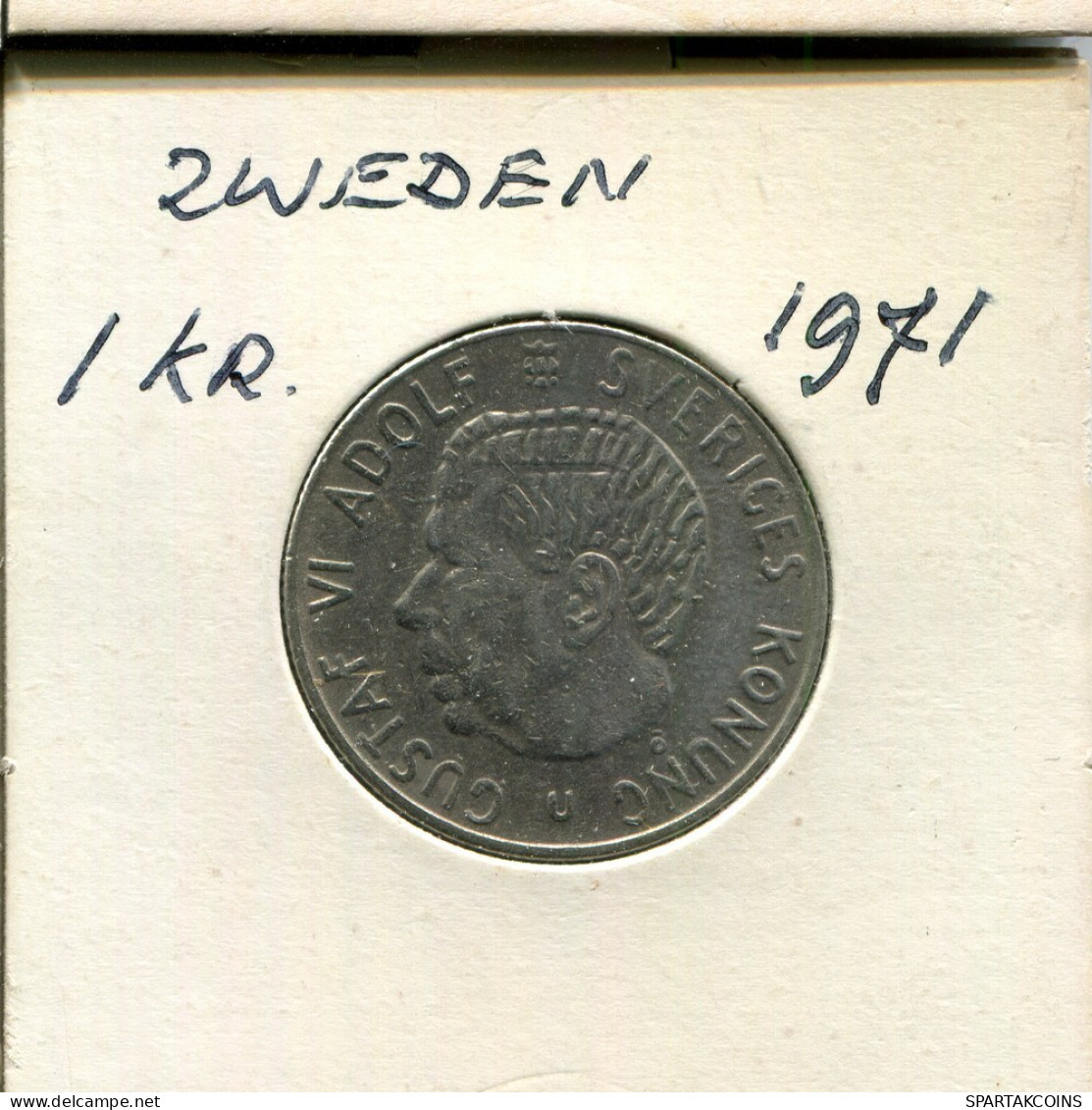 1 KRONE 1971 SCHWEDEN SWEDEN Münze #AR514.D.A - Zweden