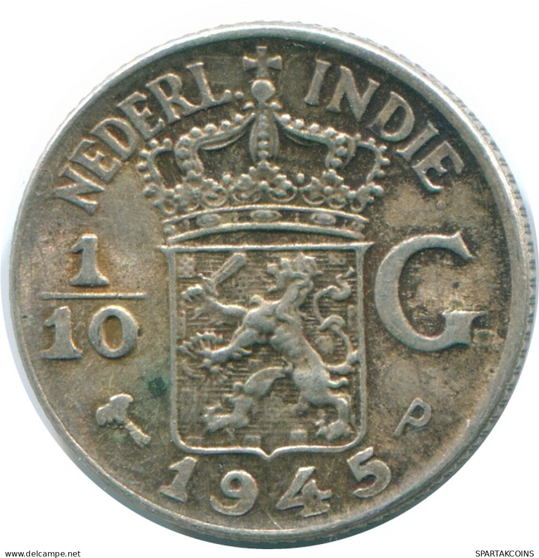 1/10 GULDEN 1945 P INDIAS ORIENTALES DE LOS PAÍSES BAJOS PLATA #NL14178.3.E.A - Indes Néerlandaises