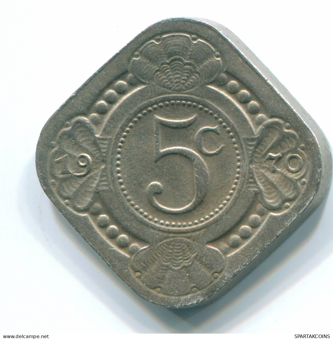 5 CENTS 1970 NETHERLANDS ANTILLES Nickel Colonial Coin #S12501.U.A - Niederländische Antillen