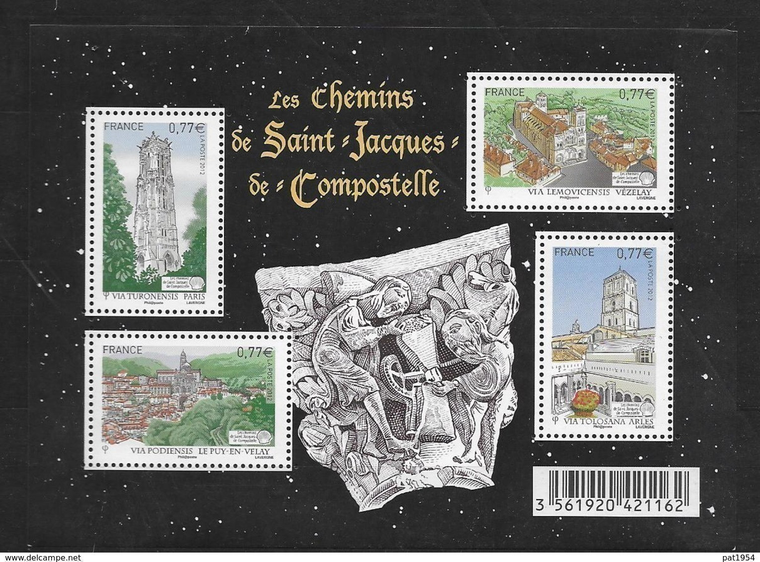 France 2012 Bloc Feuillet N° F4641  Neuf Chemins De Saint Jacques De Compostelle à La Faciale - Mint/Hinged