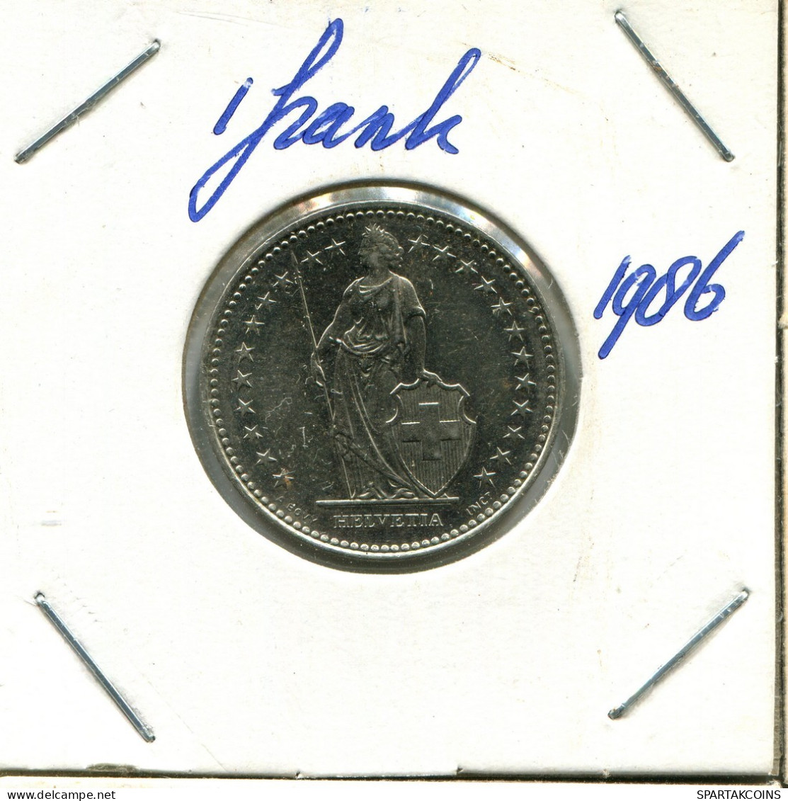 1 FRANC 1986 B SWITZERLAND Coin #AY063.3.U.A - Andere & Zonder Classificatie