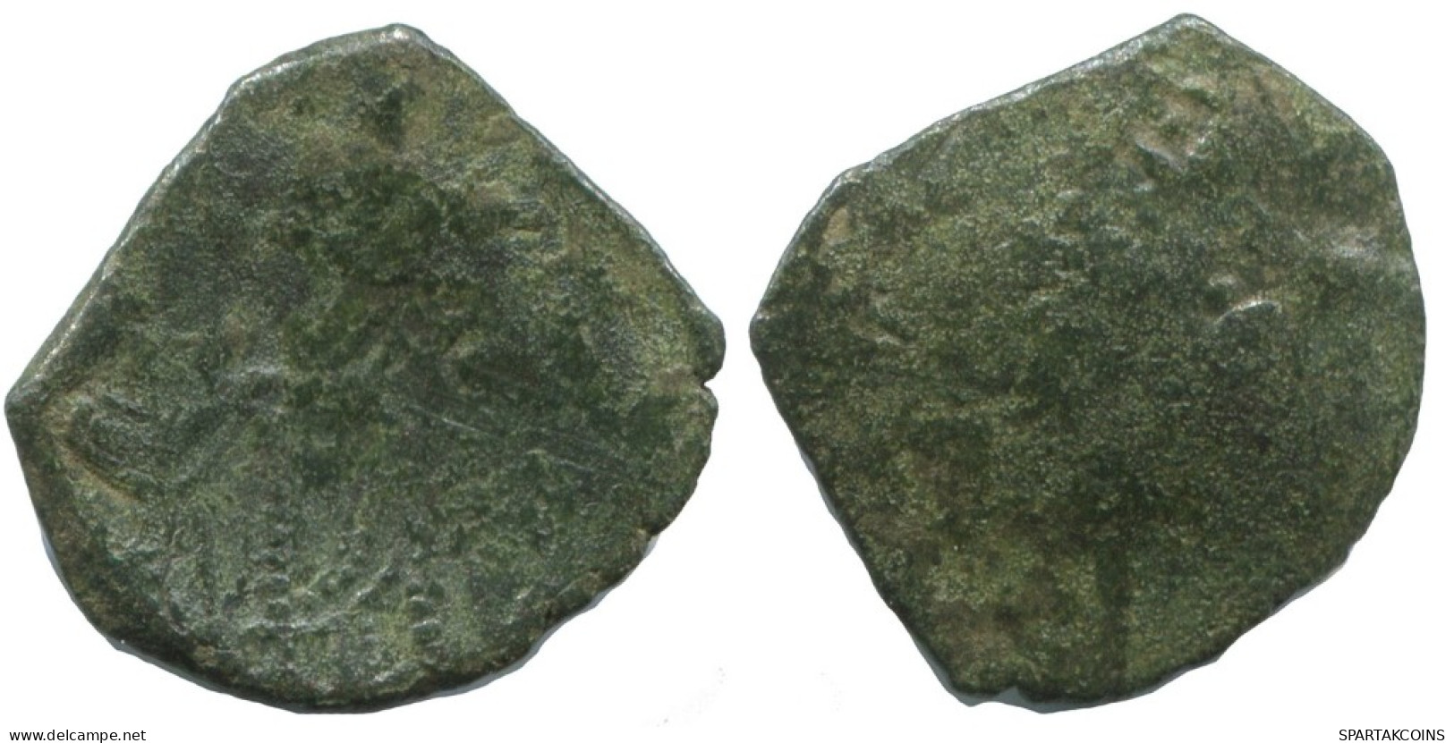 Authentique Original Antique BYZANTIN EMPIRE Trachy Pièce 1.5g/20mm #AG664.4.F.A - Byzantinische Münzen