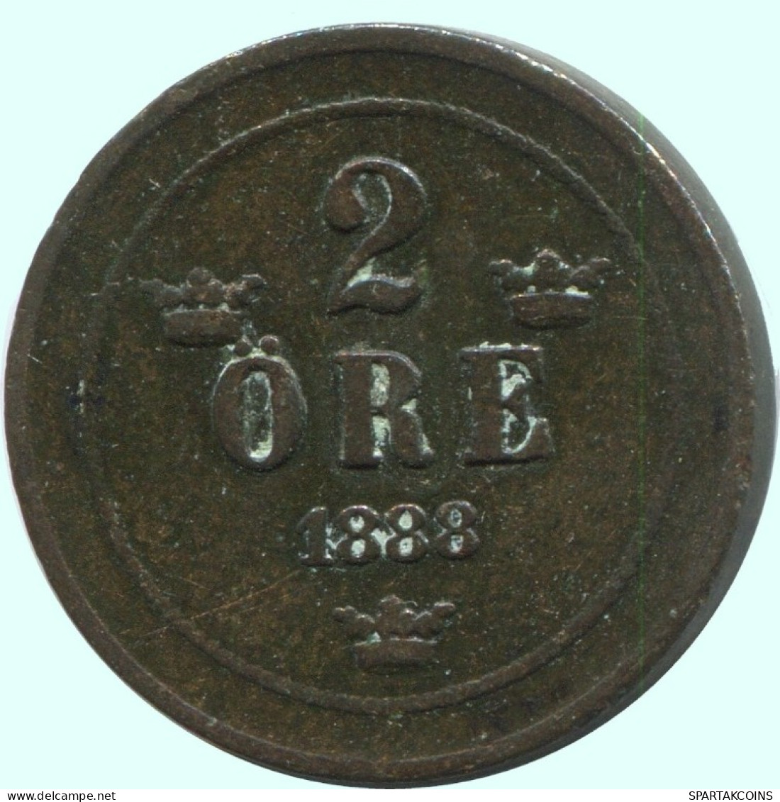 2 ORE 1888 SUECIA SWEDEN Moneda #AC893.2.E.A - Svezia