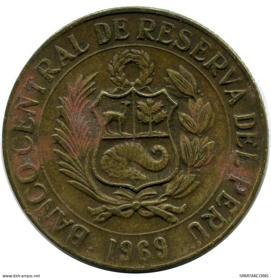1 SOL 1969 PERU Coin #AZ082.U.A - Perú
