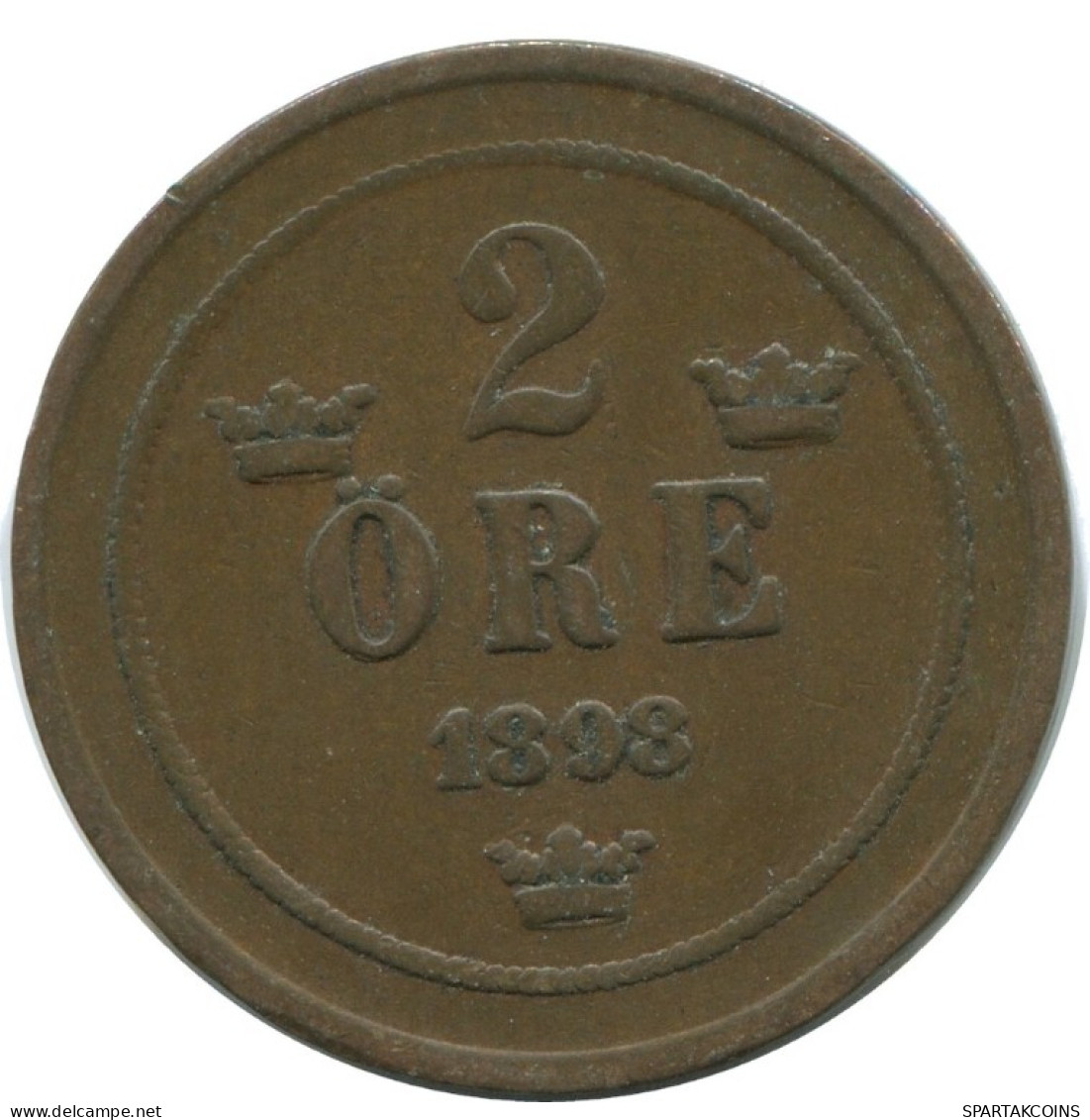 2 ORE 1898 SUECIA SWEDEN Moneda #AC965.2.E.A - Svezia