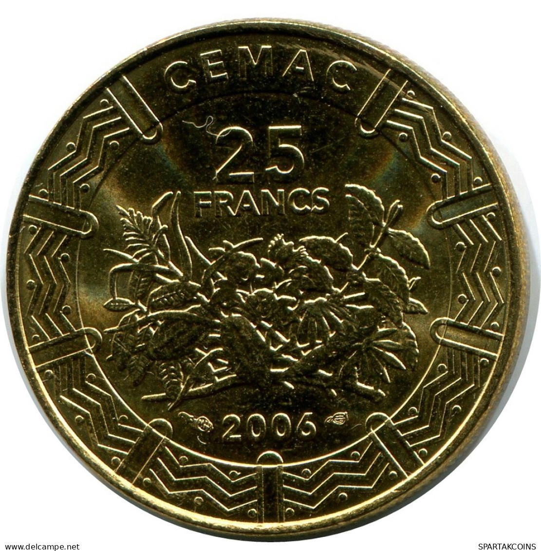 25 FRANCS CFA 2006 ESTADOS DE ÁFRICA CENTRAL (BEAC) Moneda #AP863.E.A - República Centroafricana
