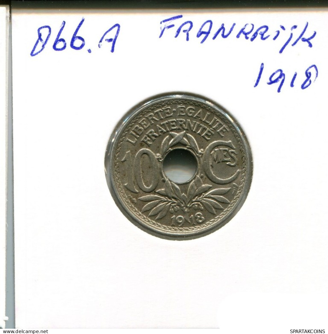 10 CENTIMES 1918 FRANCIA FRANCE Moneda #AN091.E.A - 10 Centimes
