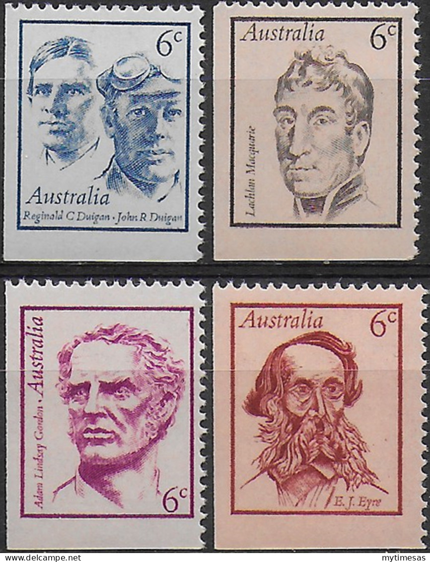 1970 Australia Famous Australians 3 Serie From Booklet 4v. MNH Michel N. 457/60E - Autres & Non Classés