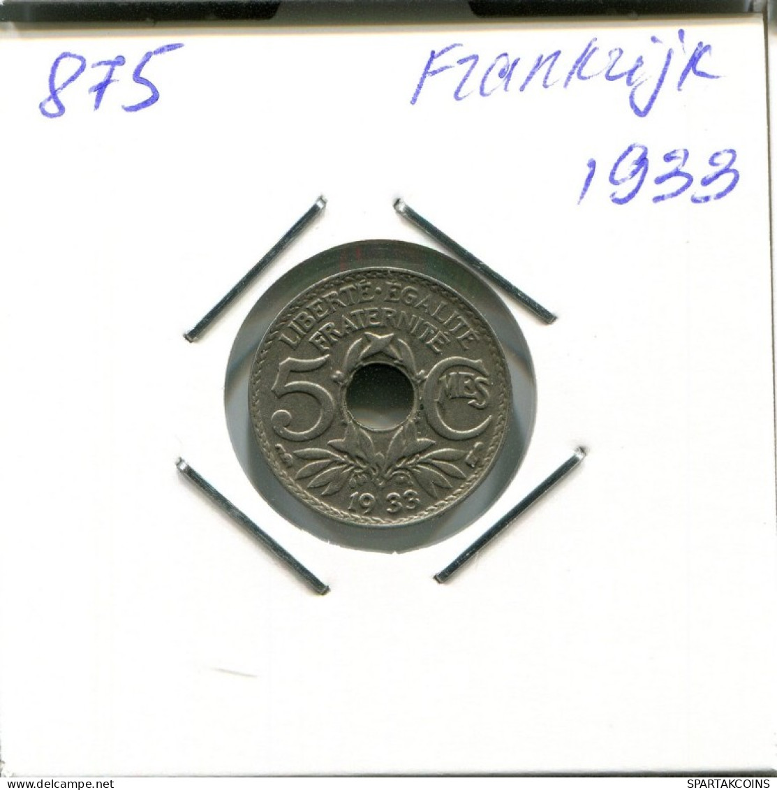 5 CENTIMES 1933 FRANCIA FRANCE Moneda #AM995.E.A - 5 Centimes