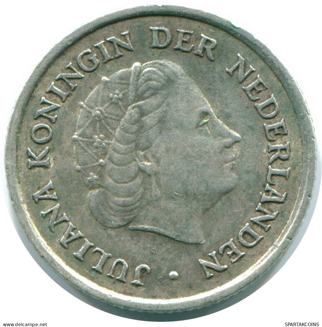 1/10 GULDEN 1960 ANTILLAS NEERLANDESAS PLATA Colonial Moneda #NL12290.3.E.A - Antilles Néerlandaises