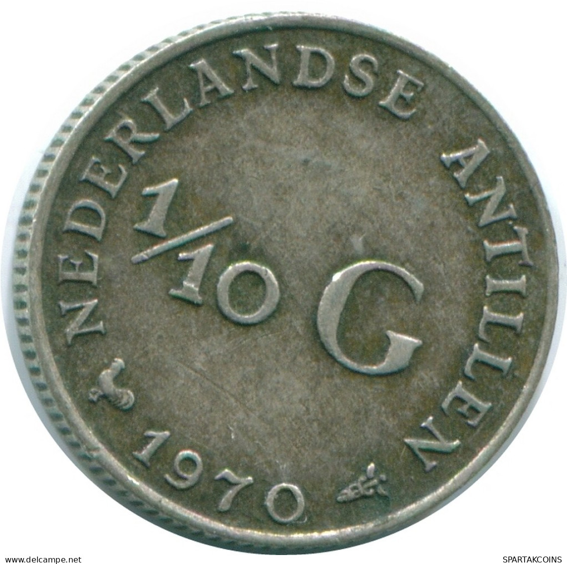 1/10 GULDEN 1970 ANTILLAS NEERLANDESAS PLATA Colonial Moneda #NL13102.3.E.A - Antilles Néerlandaises